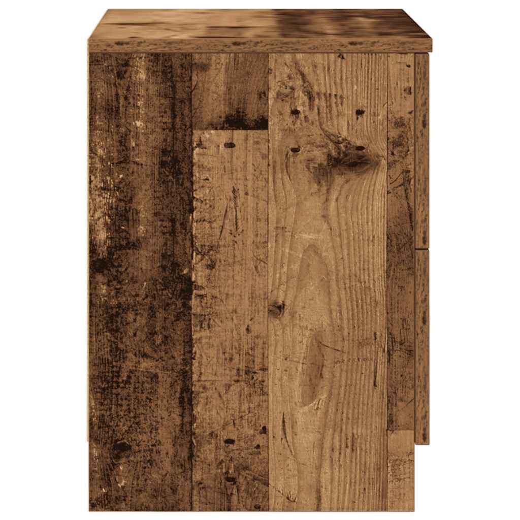 Mesas de cabeceira 2 pcs com 2gavetas 40x36x50 cm madeira velha