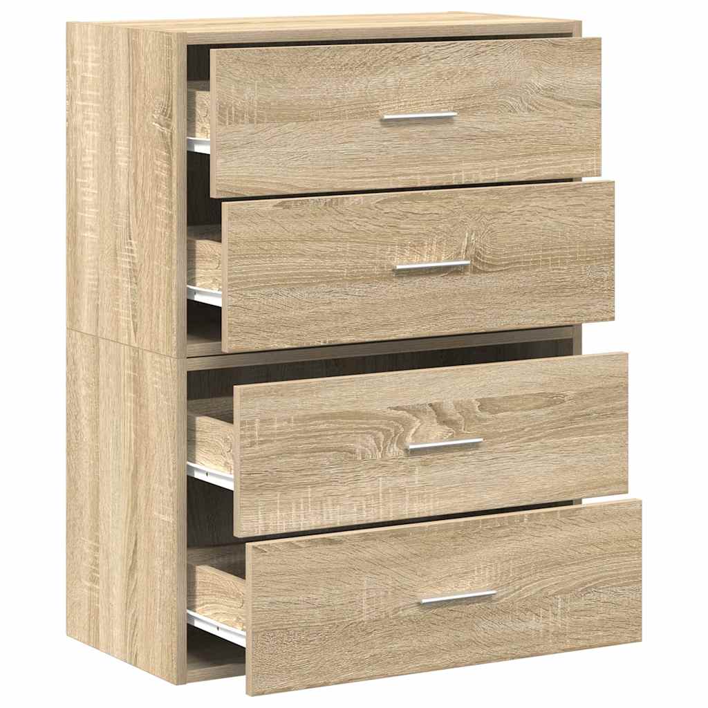 Armários c/ 2 gavetas 2 pcs 60x31x40cm derivados madeira