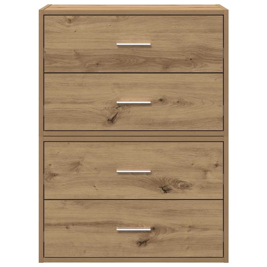 Armários c/ 2 gavetas 2 pcs 60x31x40cm derivados madeira