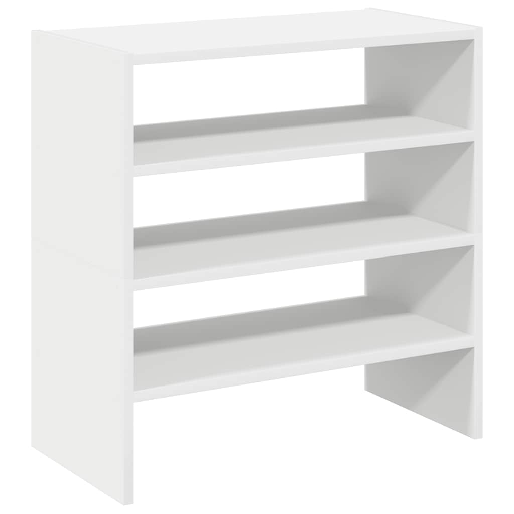 Sapateiras 2 pcs empilháveis 60x30x30,5 cm branco