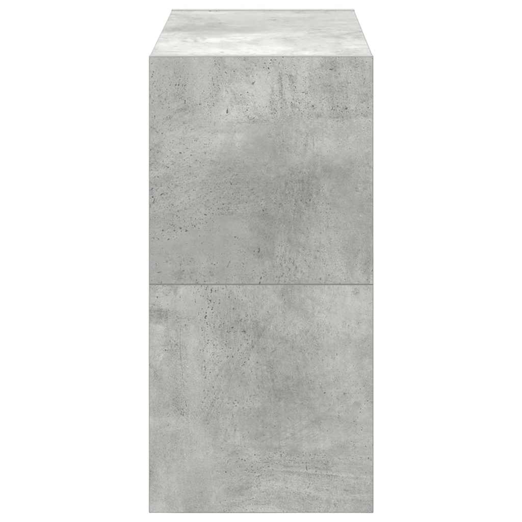 Sapateiras 2 pcs empilháveis 60x30x30,5 cm cinzento cimento