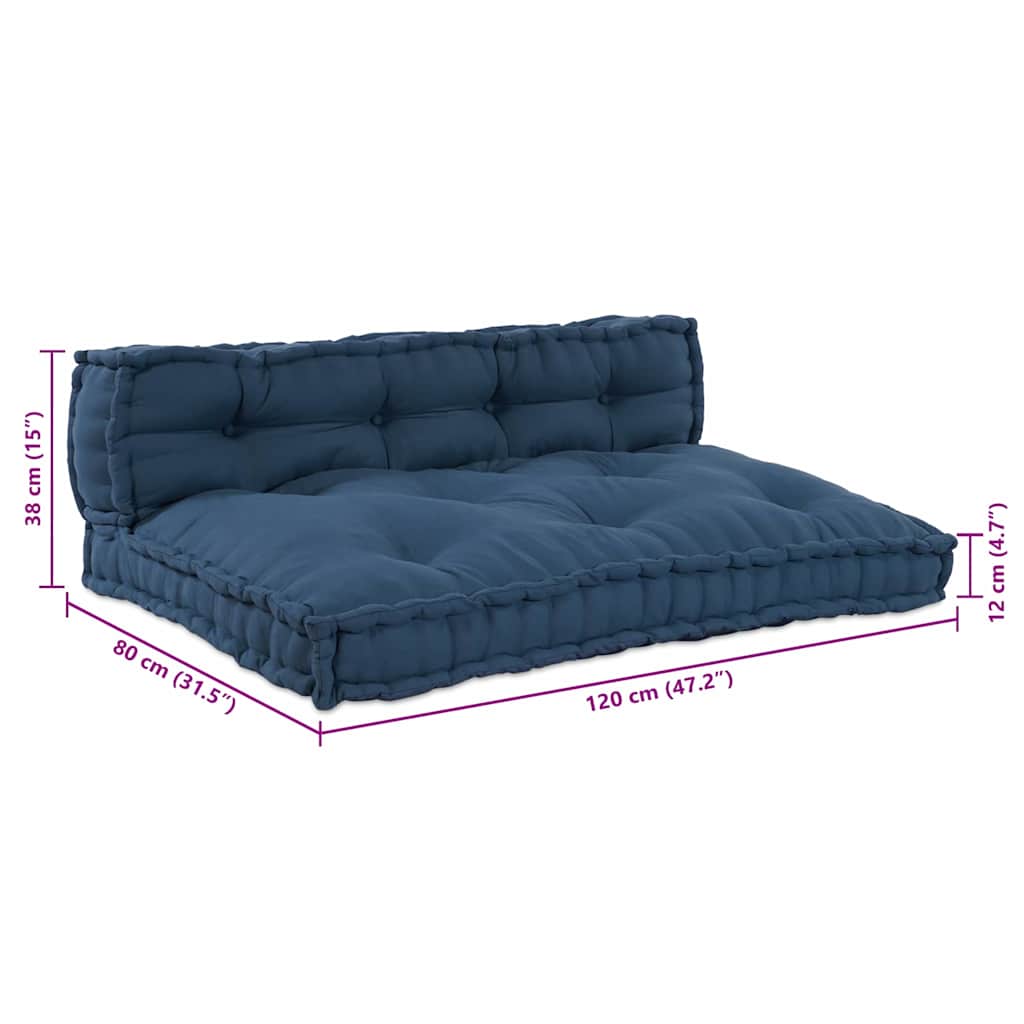 Travesseiro para Sofá Pallet Índigo tecido