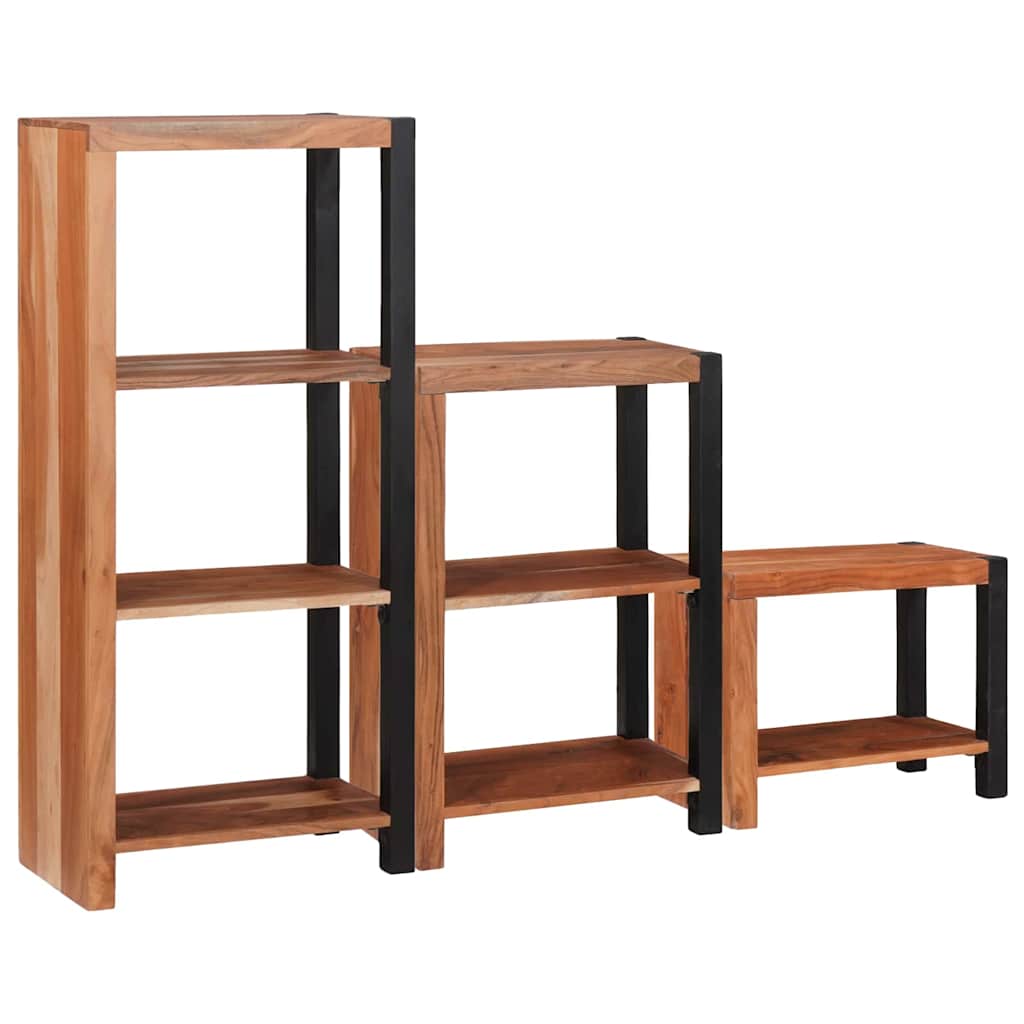 Estante 3 pcs Castanho 50 x 30 x 110 cm