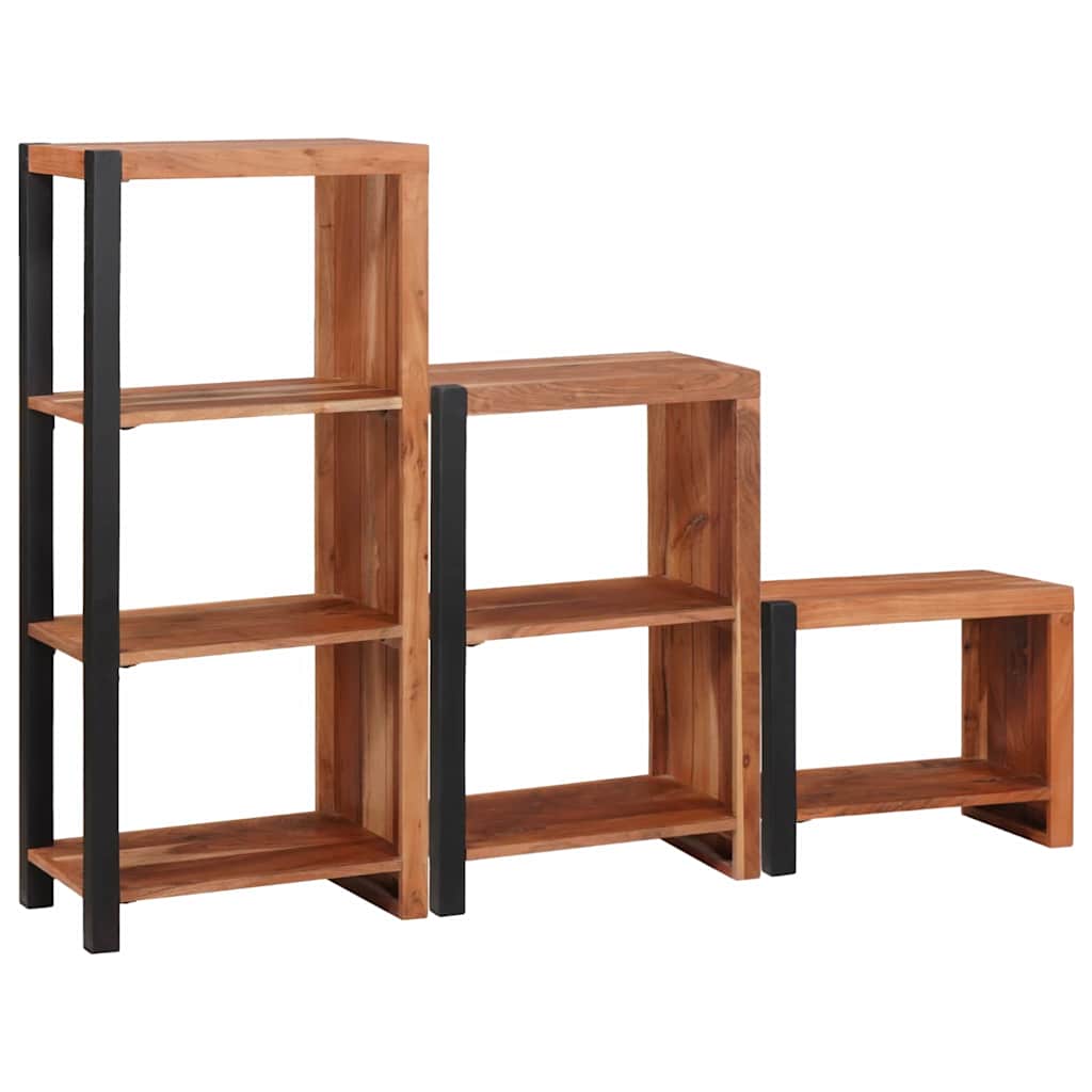 Estante 3 pcs Castanho 50 x 30 x 110 cm