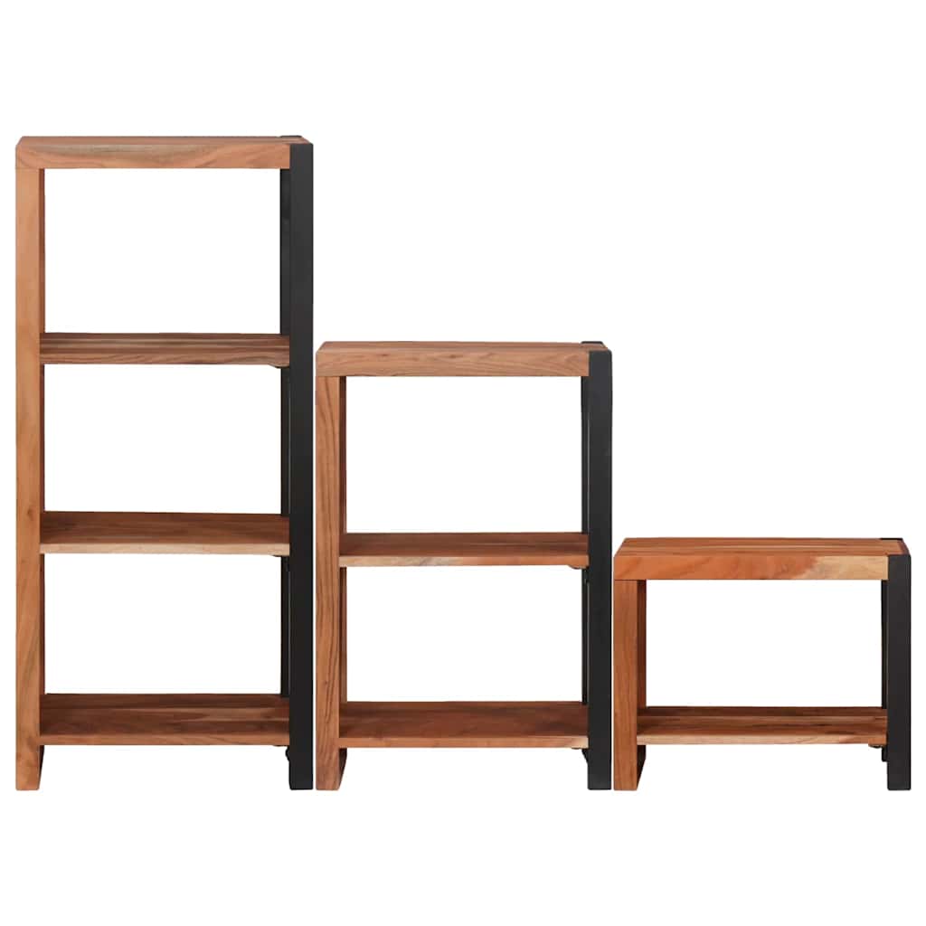 Estante 3 pcs Castanho 50 x 30 x 110 cm