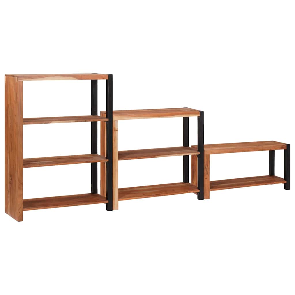 Estante 3 pcs Castanho 80 x 30 x 110 cm