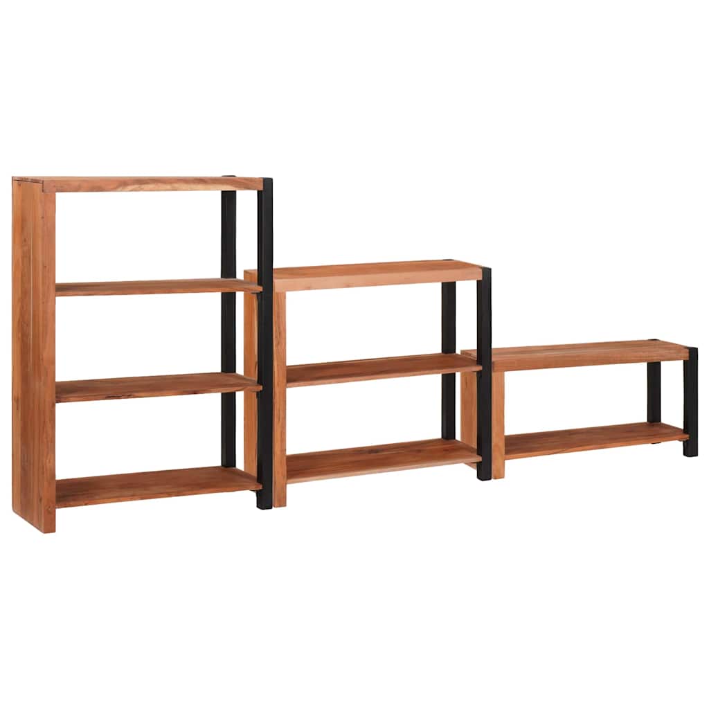 Estante 3 pcs Castanho 80 x 30 x 110 cm