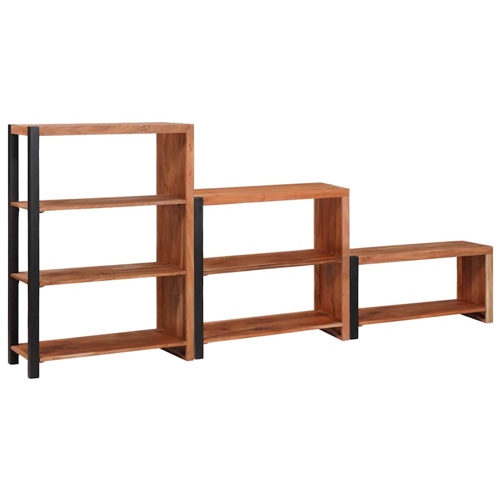 Estante 3 pcs Castanho 80 x 30 x 110 cm