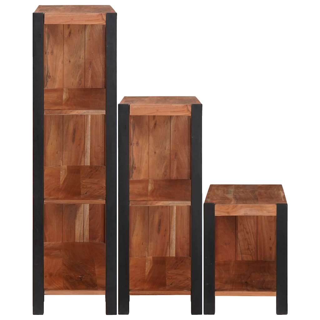 Estante 3 pcs Castanho 80 x 30 x 110 cm