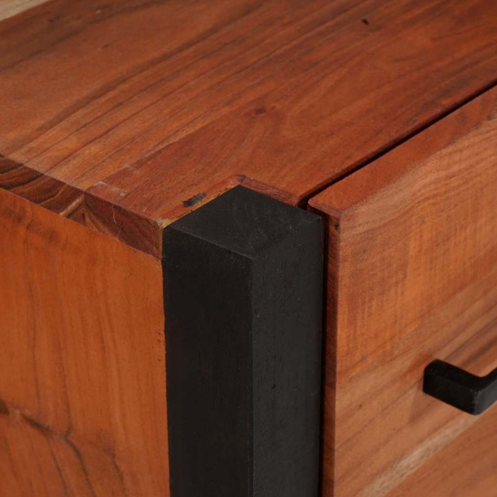 Buffet 3 pcs Castanho 110 x 30 x 75 cm Madeira de acácia maciça