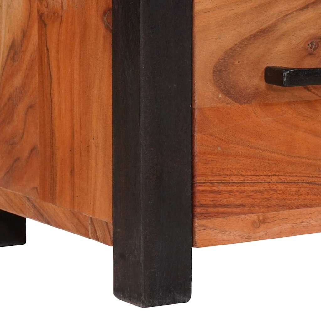 Buffet 3 pcs Castanho 110 x 30 x 75 cm Madeira de acácia maciça