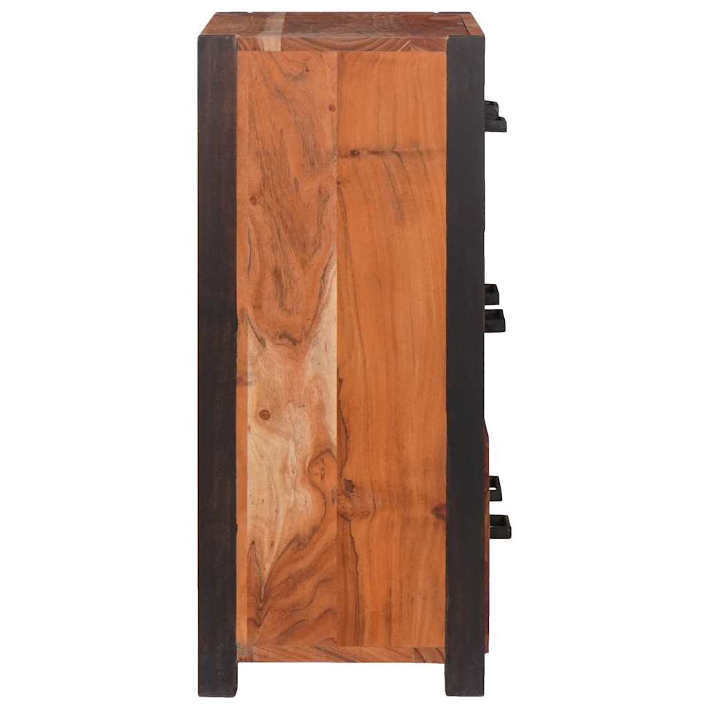 Buffet 3 pcs Castanho 110 x 30 x 75 cm Madeira de acácia maciça