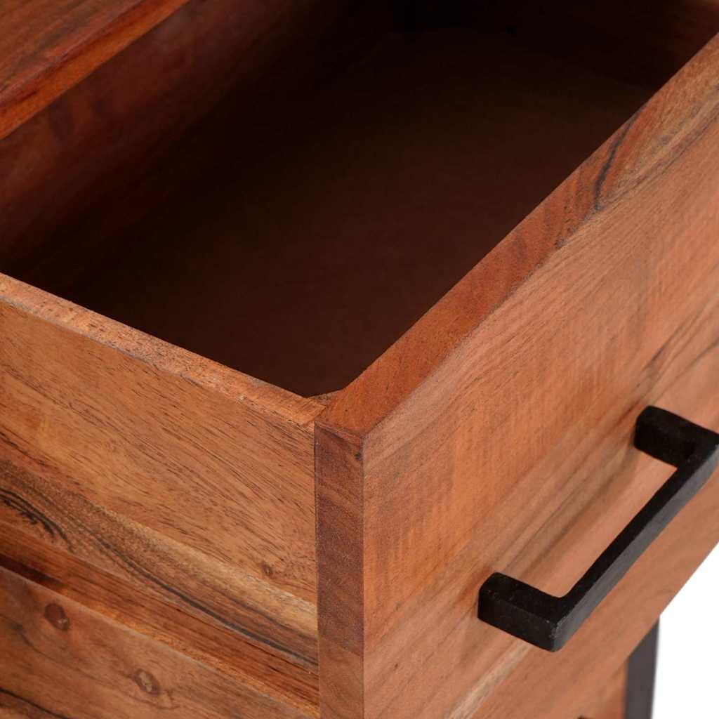 Buffet 3 pcs Castanho 55 x 30 x 75 cm Madeira de acácia maciça