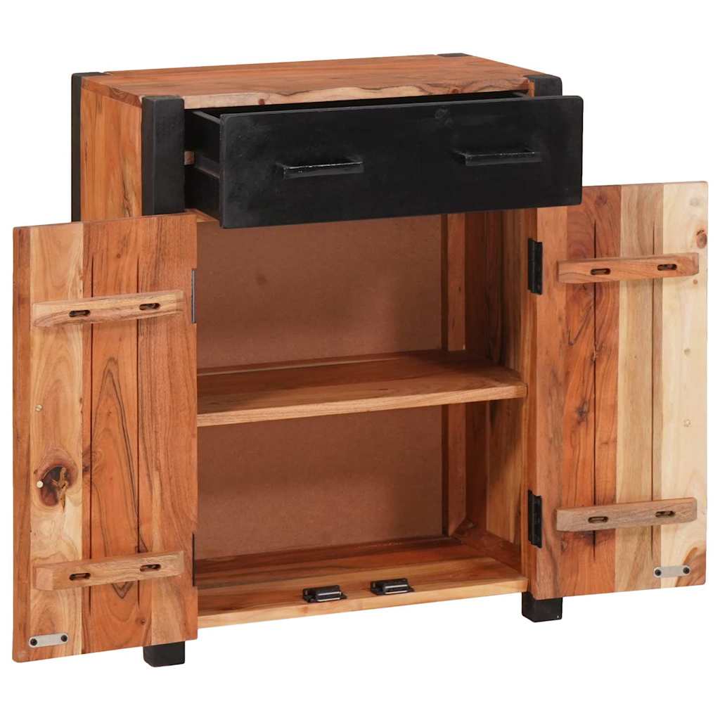 Buffet 3 pcs Castanho 165 x 30 x 75 cm Madeira de acácia maciça