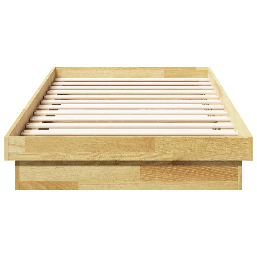 Estrutura de cama sem colchão 80x200 cm Madeira maciça carvalho
