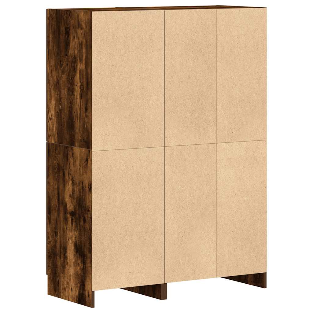 2pcs armário de cozinha conjunto deriv. madeira carvalho fumado