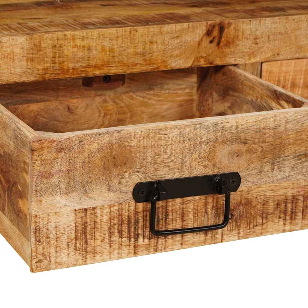 Mesas consola 2 pcs Castanho Madeira de Manga Sólida