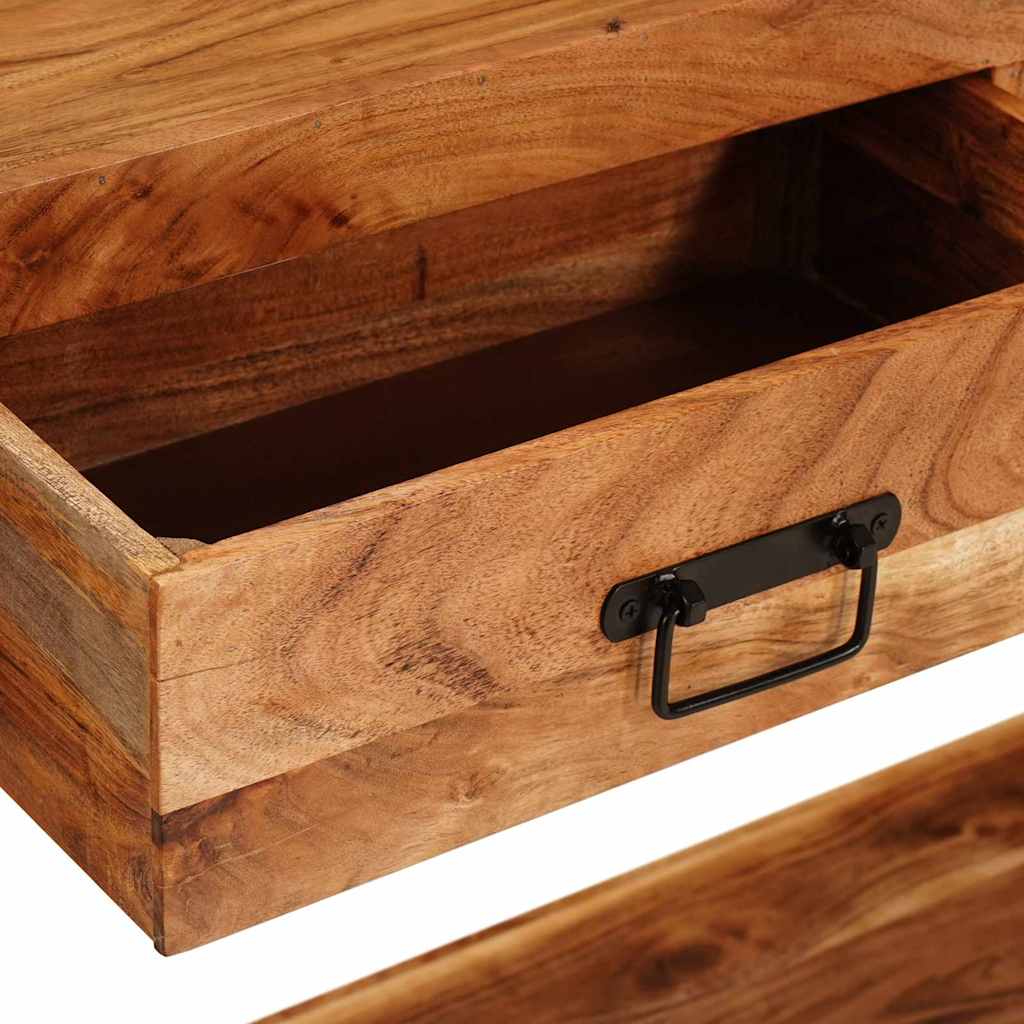 Mesas consola Outros 2 pcs Castanho Madeira de acácia maciça