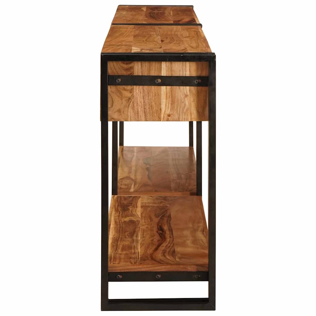 Mesas consola Outros 2 pcs Castanho Madeira de acácia maciça