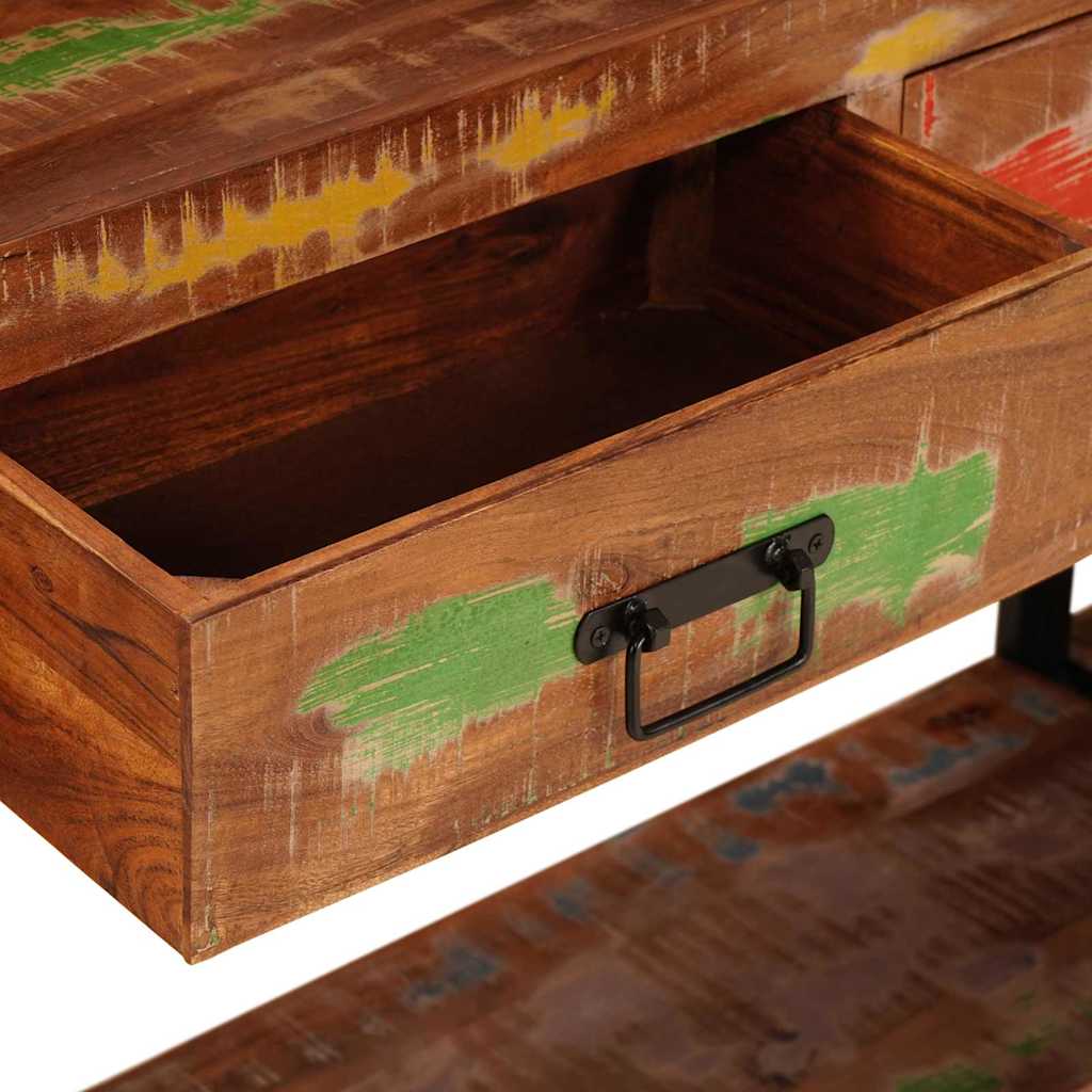 Mesas consola Outros 2 pcs Multicolor Madeira recuperada maciça