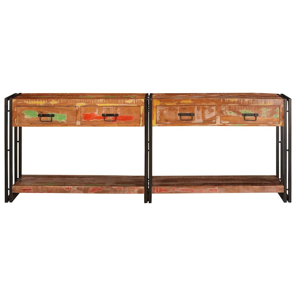 Mesas consola Outros 2 pcs Multicolor Madeira recuperada maciça