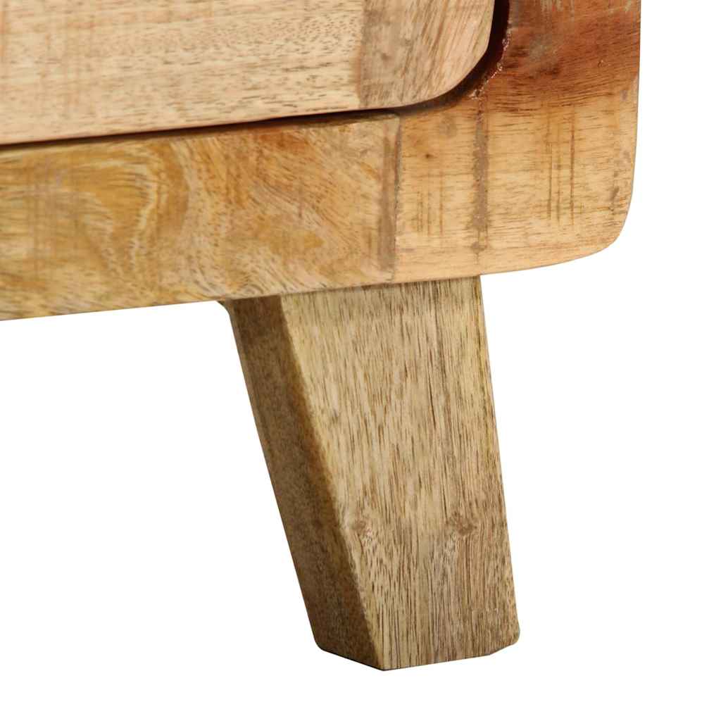 Mesa de cabeceira 40x32x46cm madeira de mangueira áspera maciça