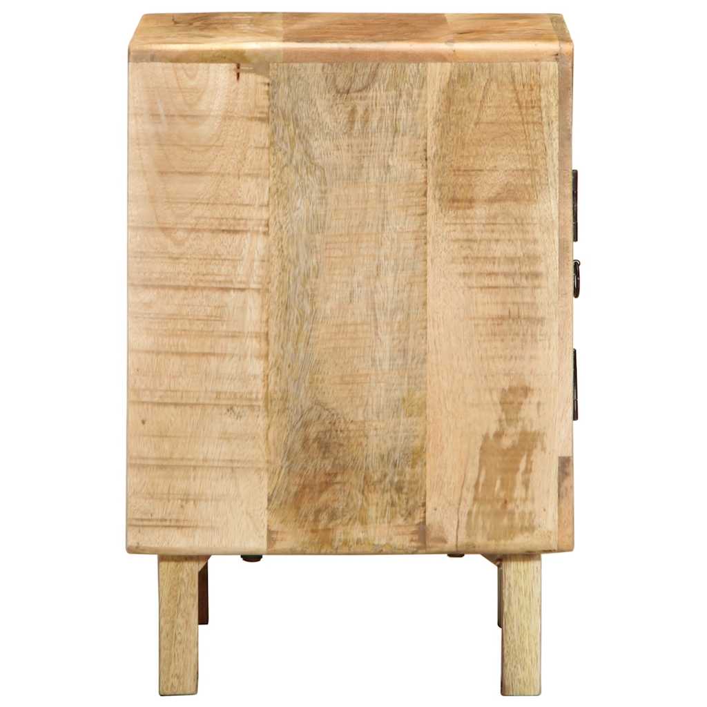 Mesas de cabeceira 2 pcs 40x32x46 cm mangueira áspera maciça
