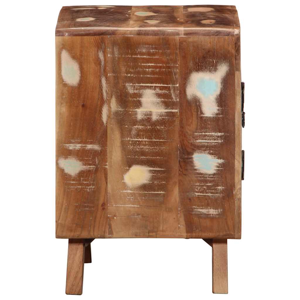 Mesas de cabeceira 2 pcs 40x32x46 cm madeira recuperada maciça