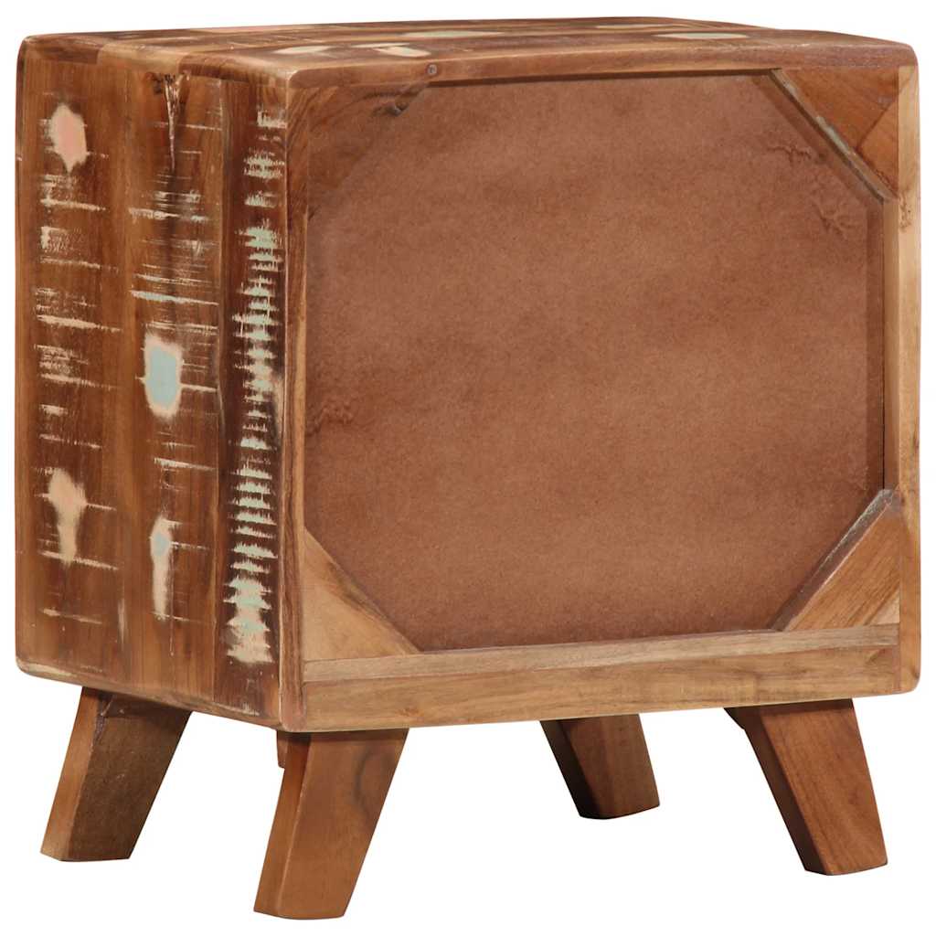 Mesas de cabeceira 2 pcs 40x32x46 cm madeira recuperada maciça