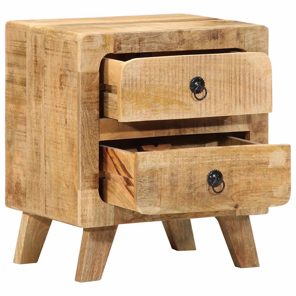 Mesas de cabeceira 2 pcs 40x32x46 cm mangueira áspera maciça