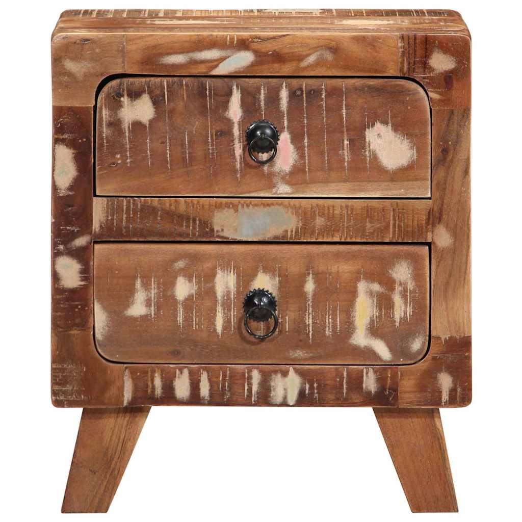 Mesas de cabeceira 2 pcs 40x32x46 cm madeira recuperada maciça