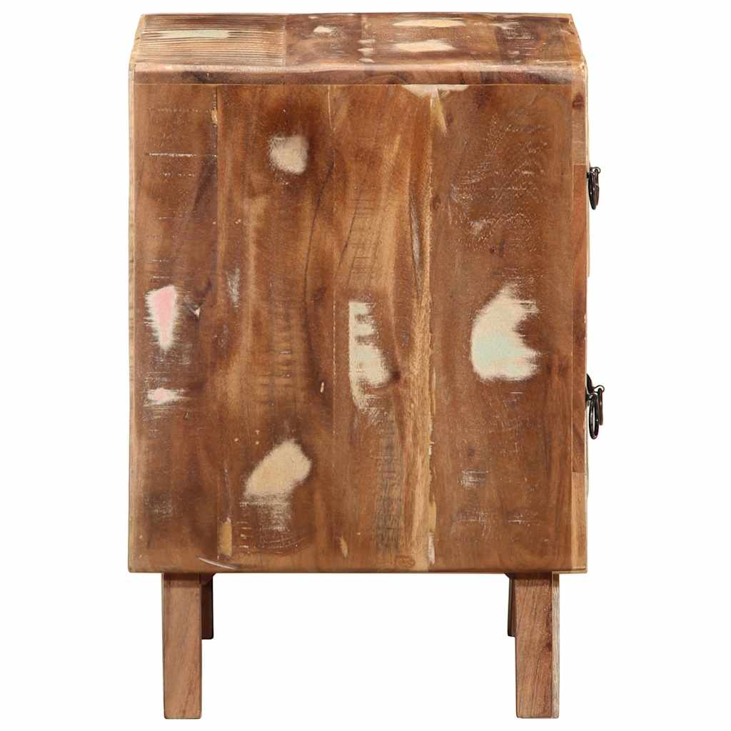 Mesas de cabeceira 2 pcs 40x32x46 cm madeira recuperada maciça
