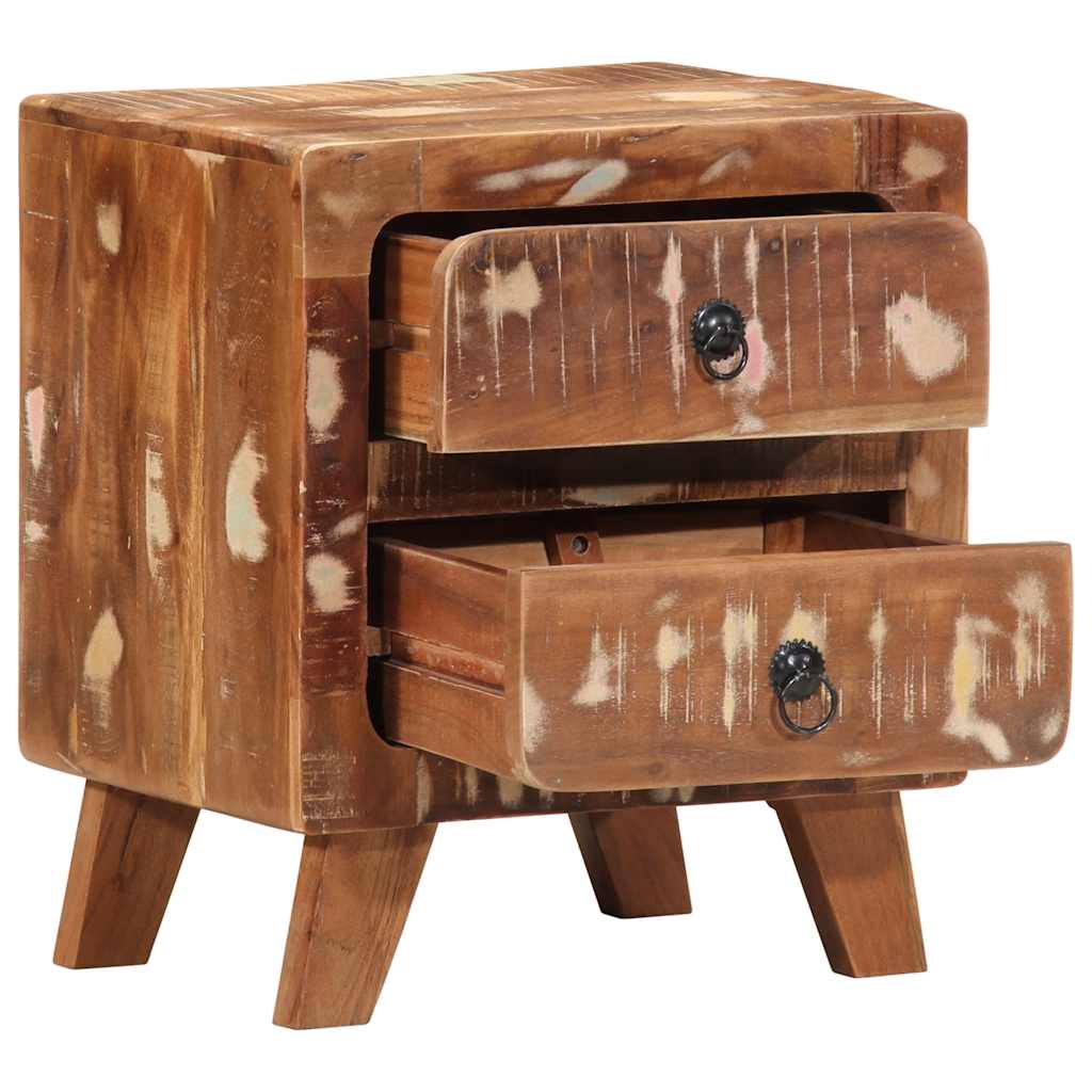 Mesas de cabeceira 2 pcs 40x32x46 cm madeira recuperada maciça