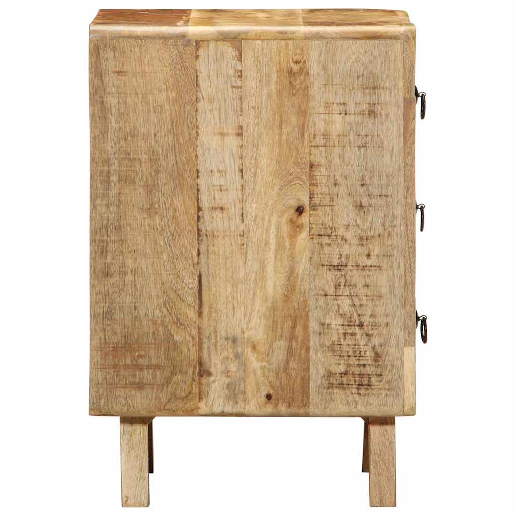 Mesa de cabeceira 37x32x50cm madeira de mangueira áspera maciça