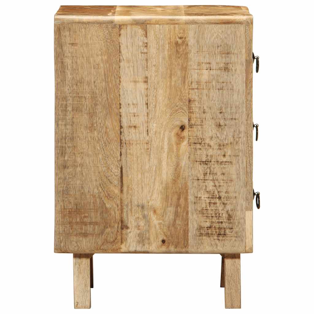 Mesas de cabeceira 2 pcs 37x32x50 cm mangueira áspera maciça