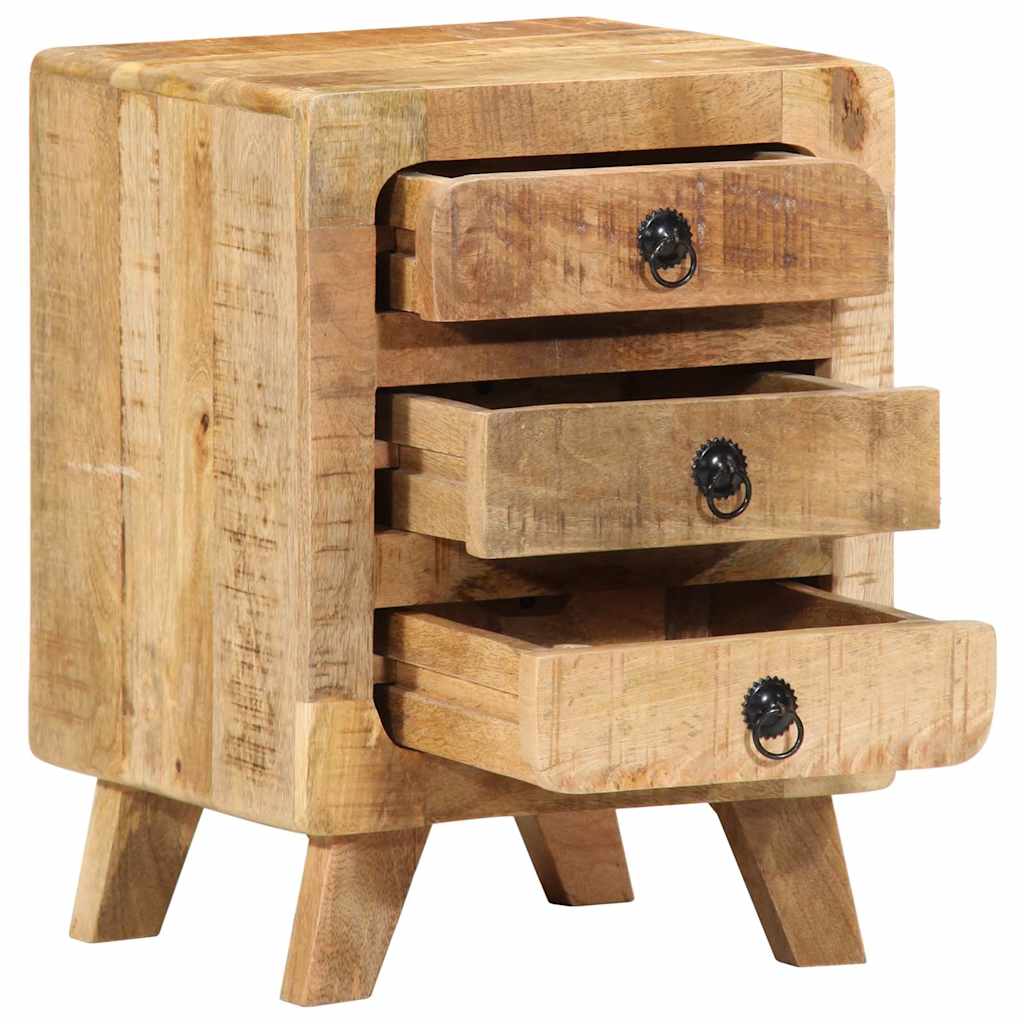 Mesas de cabeceira 2 pcs 37x32x50 cm mangueira áspera maciça