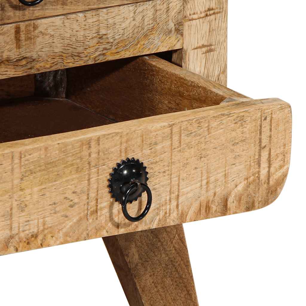 Mesas de cabeceira 2 pcs 37x32x50 cm mangueira áspera maciça