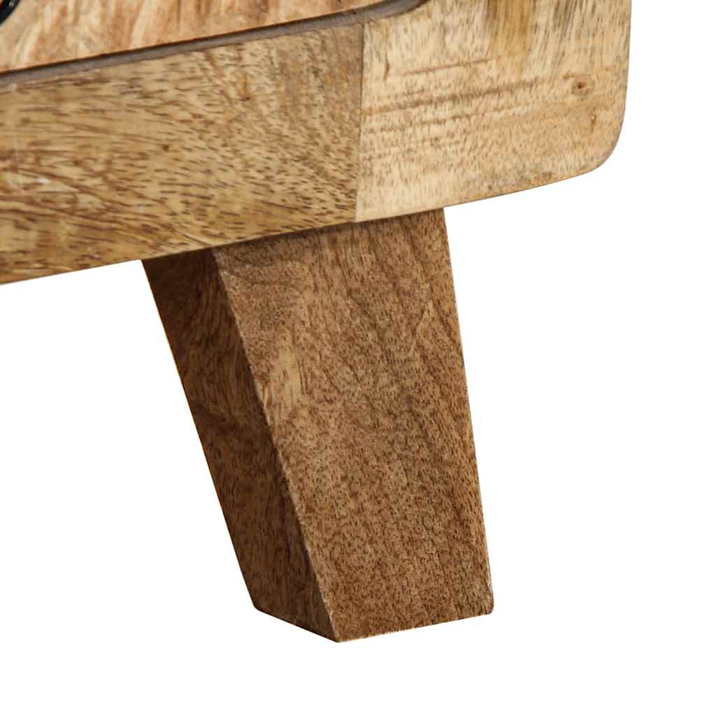 Mesas de cabeceira 2 pcs 37x32x50 cm mangueira áspera maciça