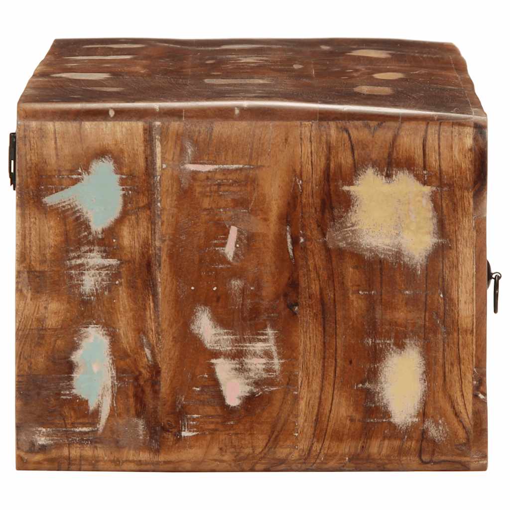 Armário de TV para parede de madeira recuperada maciça