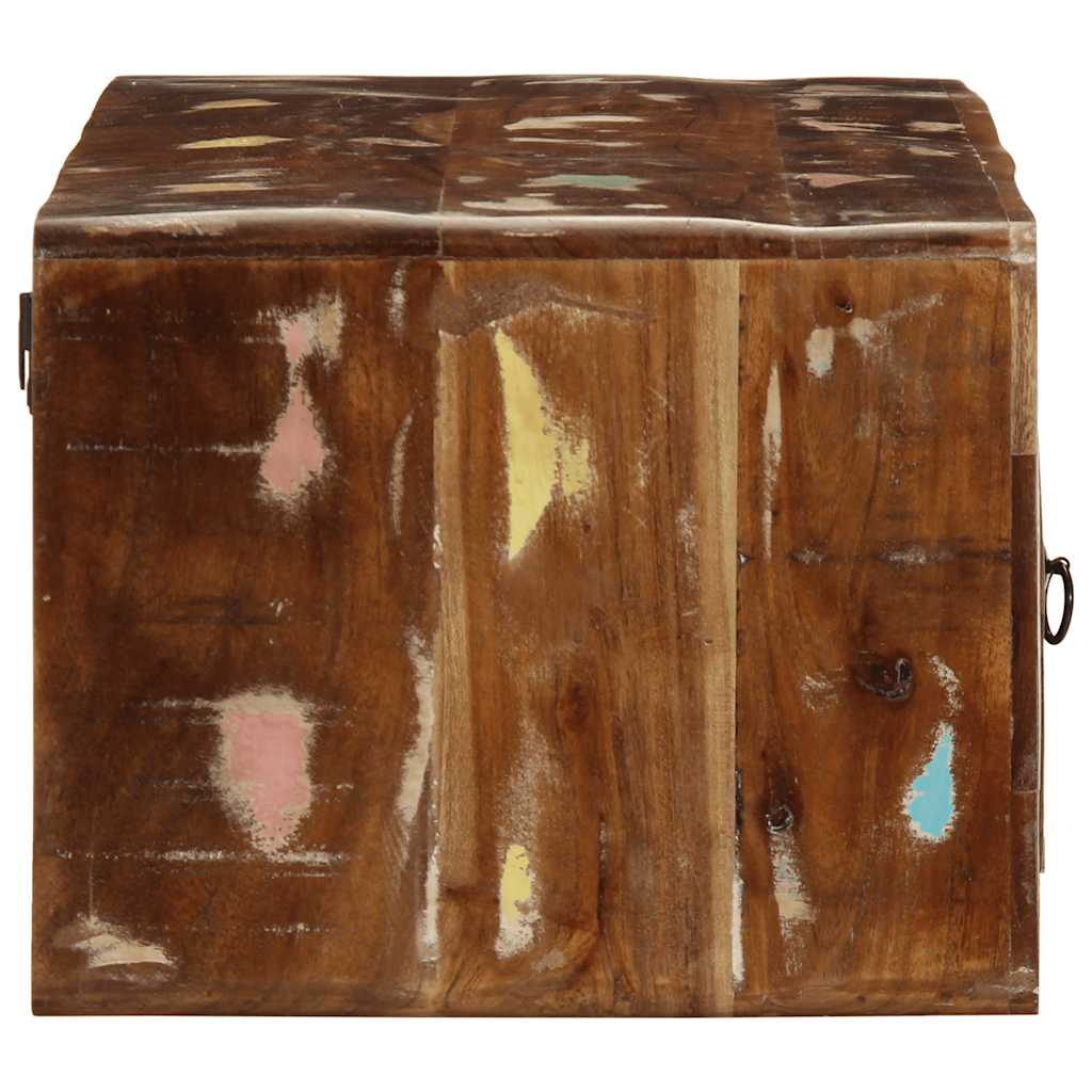 Armário de TV para parede de madeira recuperada maciça