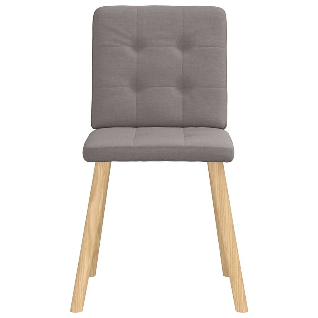 Cadeiras de jantar 2 pcs tecido cinzento-acastanhado