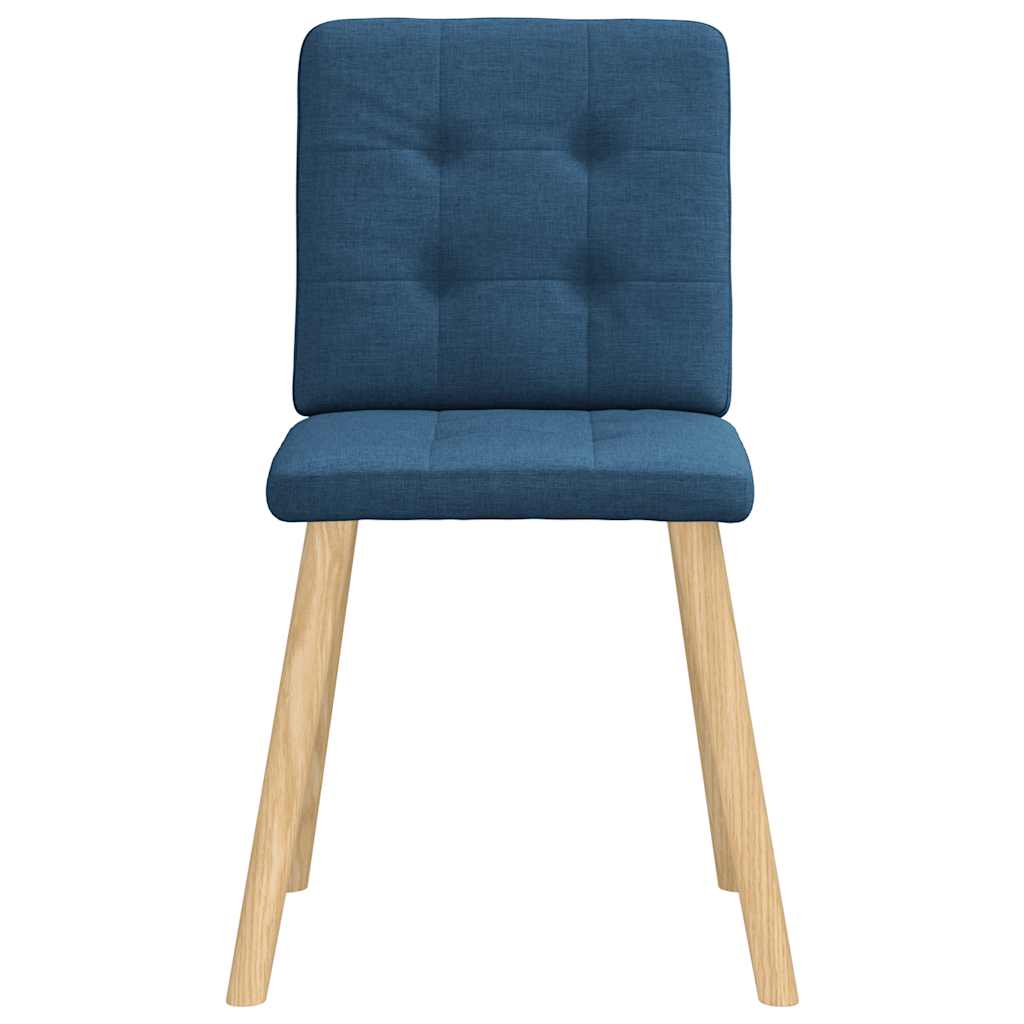 Cadeiras de jantar 2 pcs tecido azul