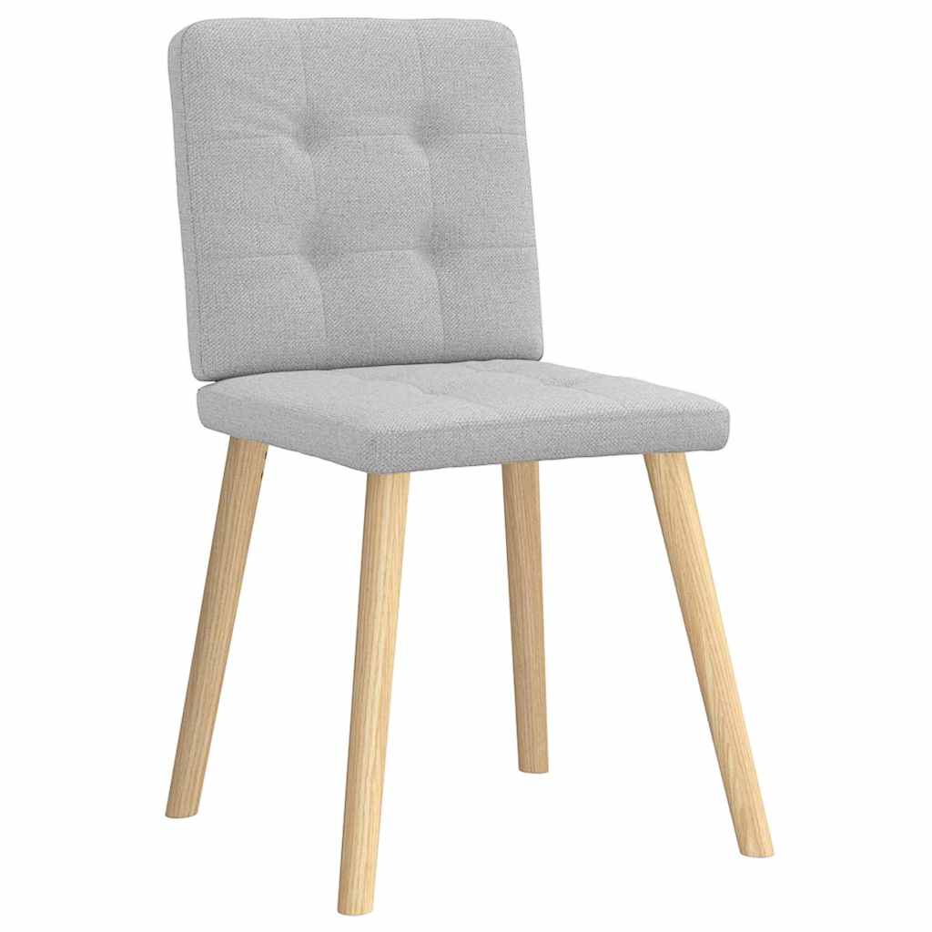 Cadeiras de jantar 2 pcs tecido cinza nuvem