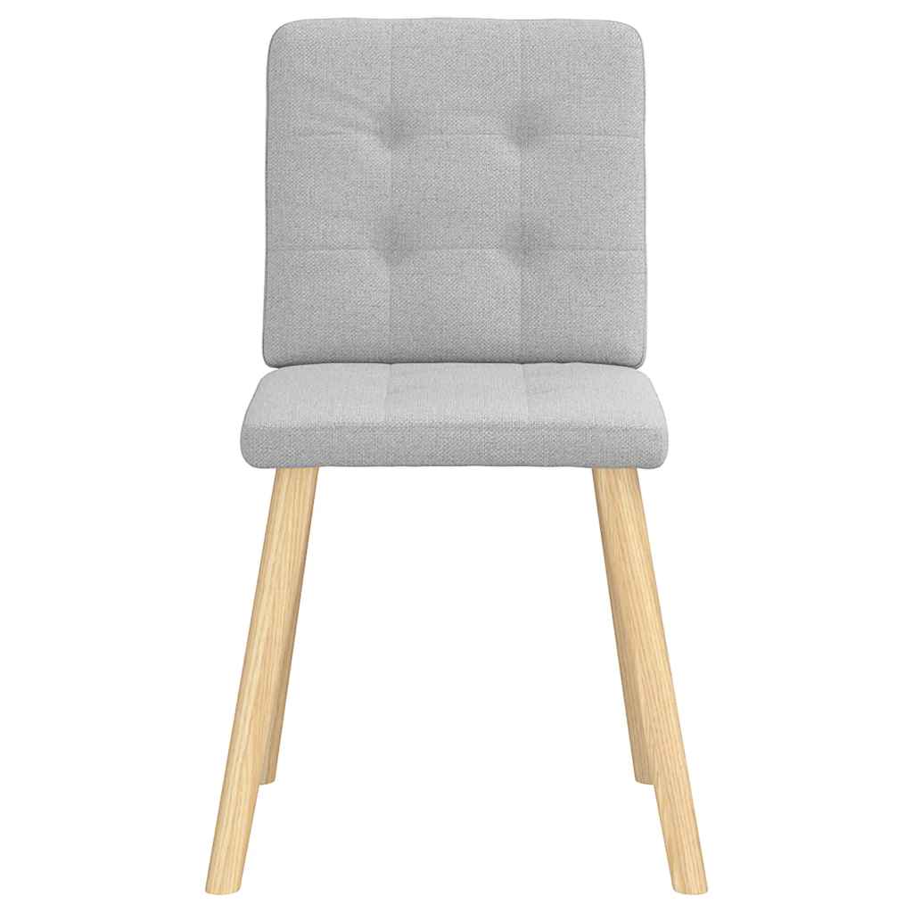 Cadeiras de jantar 2 pcs tecido cinza nuvem
