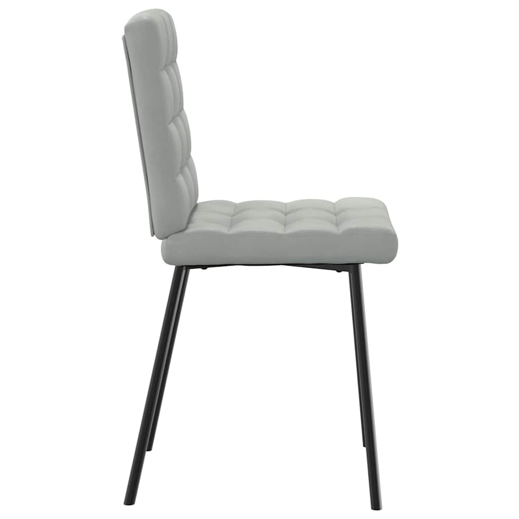 Cadeiras de jantar 2 pcs veludo cinzento-claro