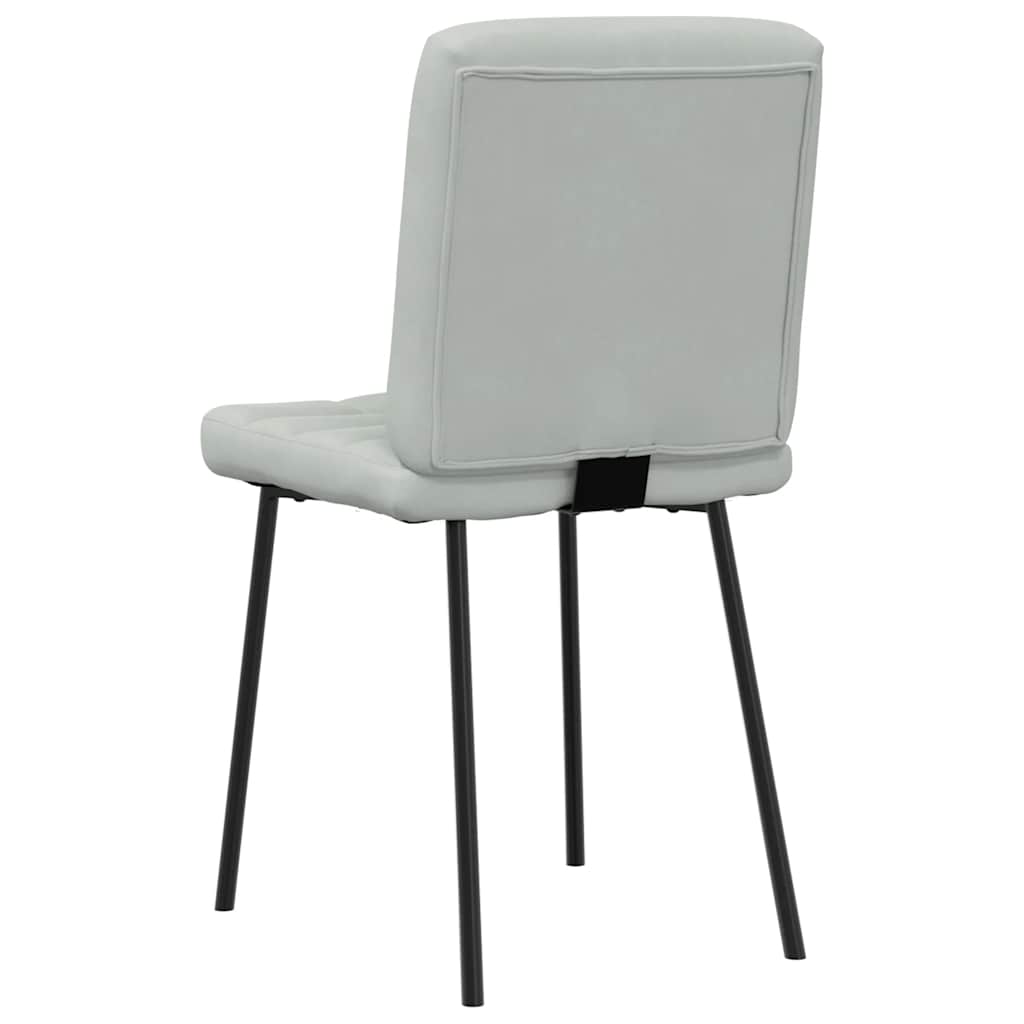 Cadeiras de jantar 2 pcs veludo cinzento-claro