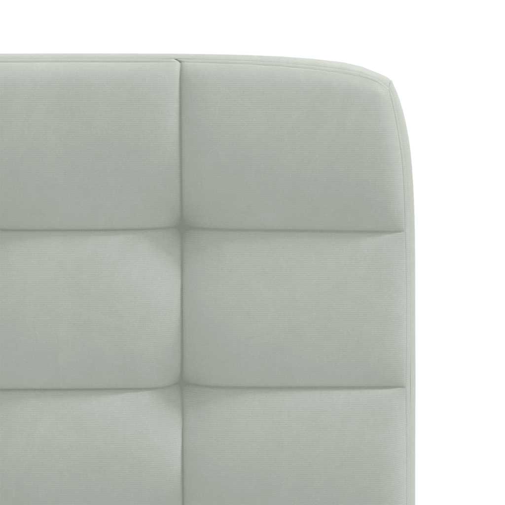 Cadeiras de jantar 2 pcs veludo cinzento-claro