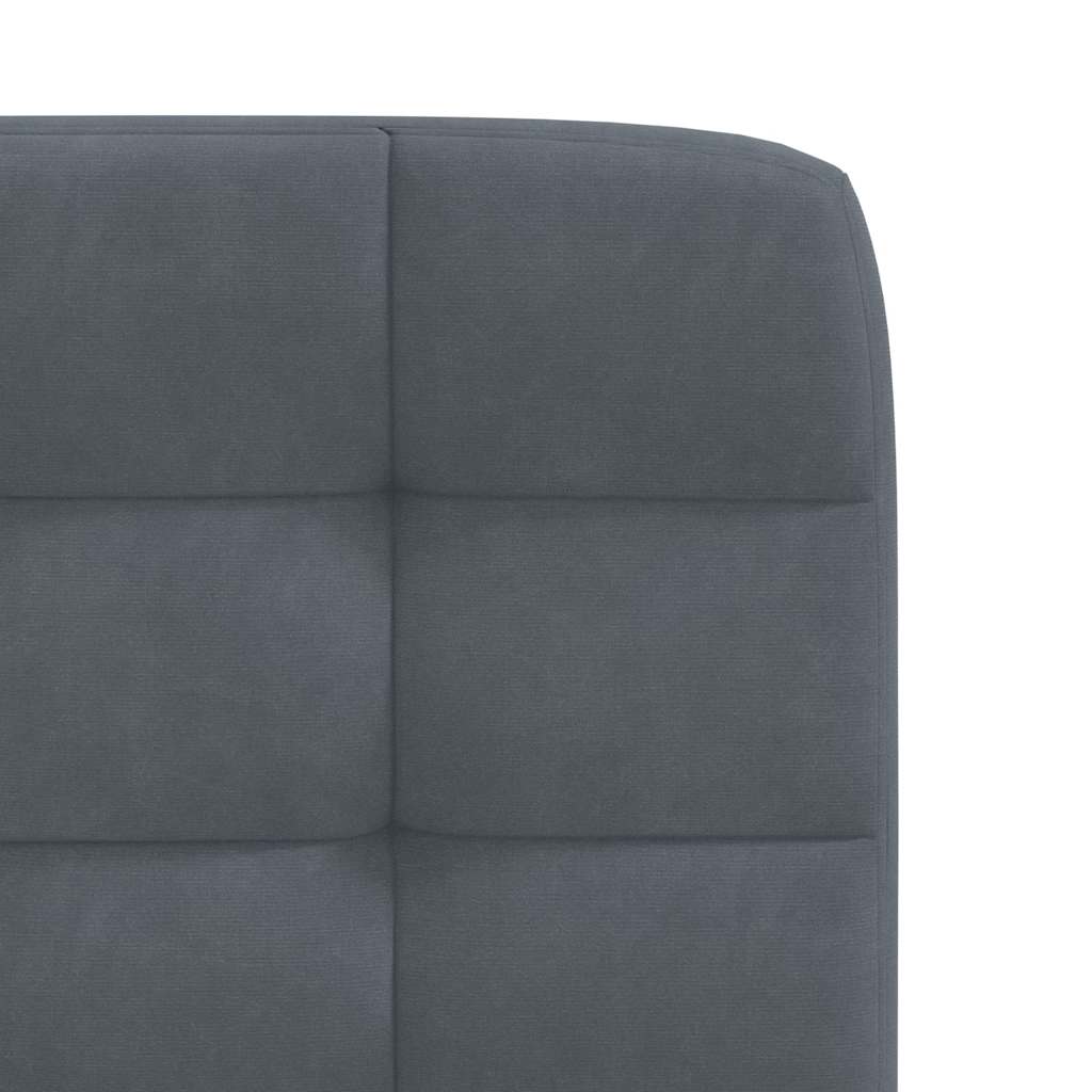 Cadeiras de jantar 2 pcs veludo cinzento-escuro