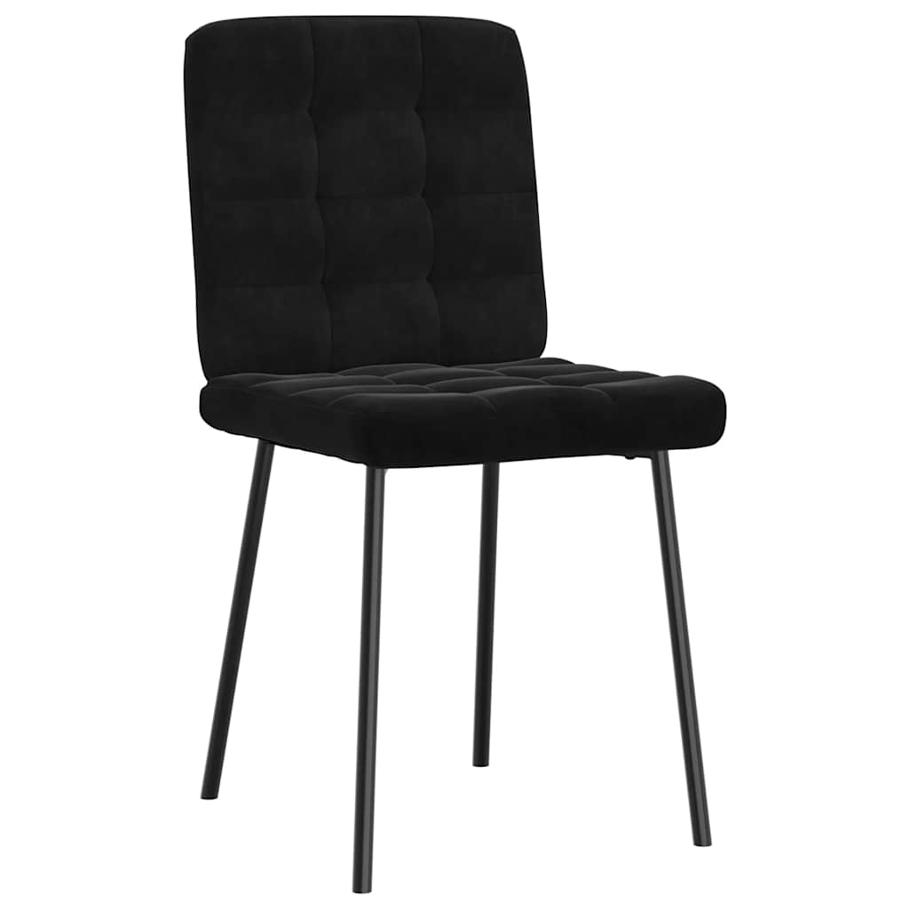 Cadeiras de jantar 2 pcs veludo preto