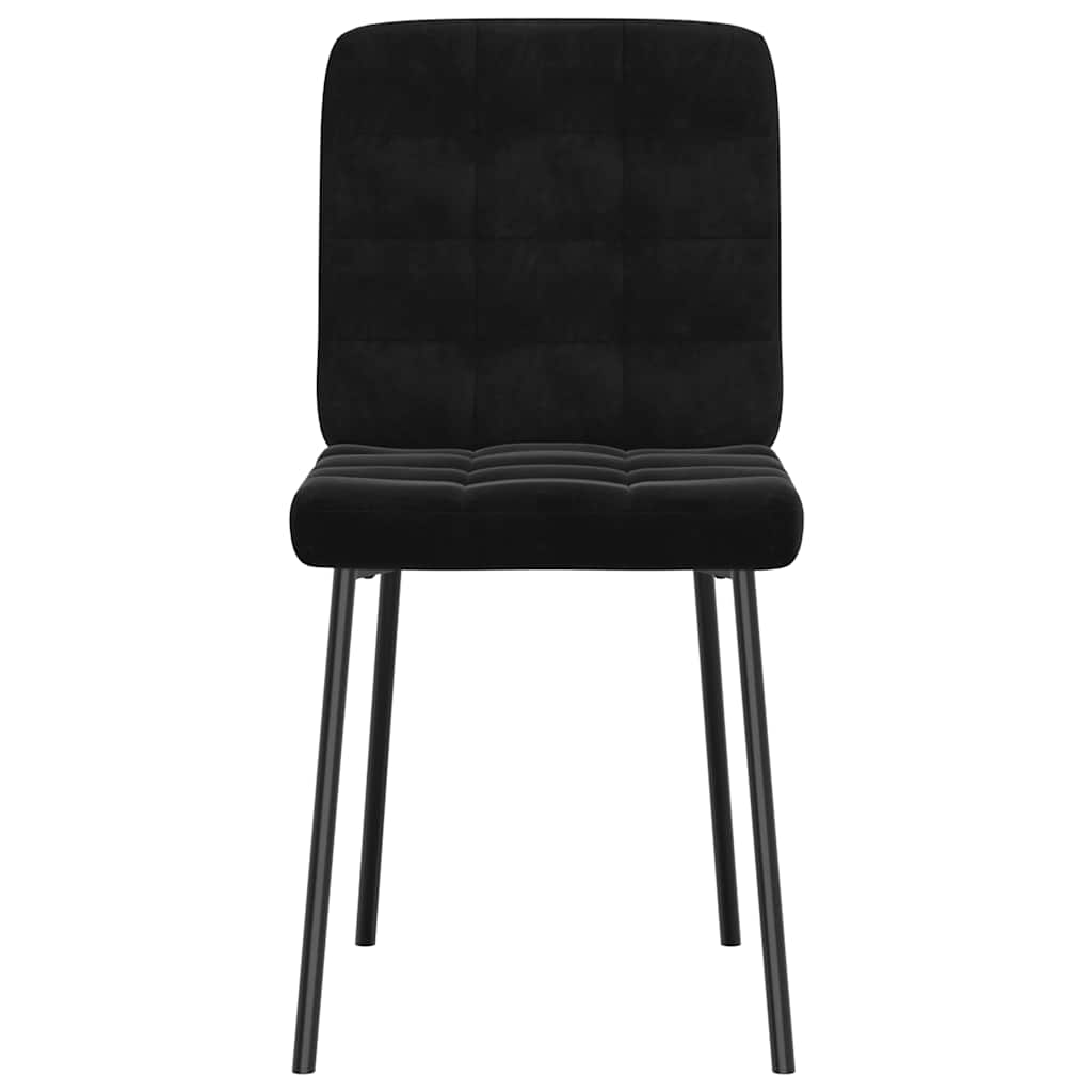 Cadeiras de jantar 2 pcs veludo preto